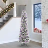 Dirbtinė Kalėdų eglutė Balta 240 cm PVC ir Metalas ir Plastikas