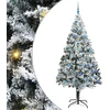 Dirbtinė Kalėdų eglutė Balta 240 cm PVC ir Plienas ir Plastikas