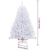 Dirbtinė Kalėdų eglutė Balta 80 x 80 x 150 cm PVC ir metalas