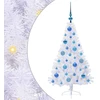 Dirbtinė Kalėdų eglutė su 150 LED Balta 120 cm PVC ir Plienas