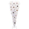 Dirbtinė Kalėdų eglutė su 150 LED Balta 120 cm PVC ir Plienas