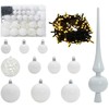 Dirbtinė Kalėdų eglutė su 150 LED Balta 120 cm PVC ir Plienas