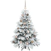 Dirbtinė Kalėdų eglutė su 150 LED Balta 120 cm PE ir PVC