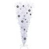 Dirbtinė Kalėdų eglutė su 150 LED Balta 120 cm PVC ir Plienas