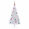 Dirbtinė Kalėdų eglutė su 150 LED Balta 120 cm PVC ir Plienas
