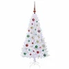 Dirbtinė Kalėdų eglutė su 150 LED Balta 120 cm PVC ir Plienas