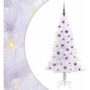 Dirbtinė Kalėdų eglutė su 150 LED Balta 150 cm PVC ir plienas