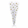 Dirbtinė Kalėdų eglutė su 150 LED Balta 120 cm PVC ir Plienas