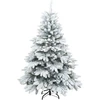 Dirbtinė Kalėdų eglutė su 150 LED Balta 150 cm PE ir PVC
