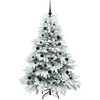 Dirbtinė Kalėdų eglutė su 150 LED Balta 150 cm PE ir PVC