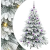 Dirbtinė Kalėdų eglutė su 150 LED Balta 150 cm PE ir PVC