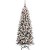 Dirbtinė Kalėdų eglutė su 150 LED s stovu Balta 150 cm