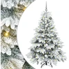 Dirbtinė Kalėdų eglutė su 150 LED Balta 150 cm PE ir PVC