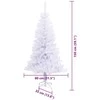 Dirbtinė Kalėdų eglutė su 150 LED Balta 150 cm PVC ir plienas