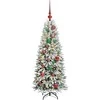Dirbtinė Kalėdų eglutė su 150 LED s stovu Balta 120 cm