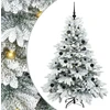 Dirbtinė Kalėdų eglutė su 150 LED Balta 150 cm PE ir PVC