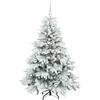 Dirbtinė Kalėdų eglutė su 150 LED Balta 150 cm PE ir PVC