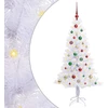 Dirbtinė Kalėdų eglutė su 150 LED Balta 150 cm PVC ir plienas