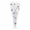 Dirbtinė Kalėdų eglutė su 150 LED Balta 120 cm PVC ir Plienas