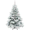 Dirbtinė Kalėdų eglutė su 150 LED Balta 150 cm PE ir PVC
