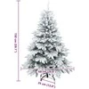 Dirbtinė Kalėdų eglutė su 150 LED Balta 150 cm PE ir PVC
