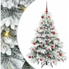 Dirbtinė Kalėdų eglutė su 150 LED Balta 150 cm PE ir PVC