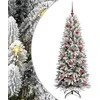 Dirbtinė Kalėdų eglutė su 150 LED s stovu Balta 150 cm