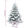 Dirbtinė Kalėdų eglutė su 150 LED Balta 150 cm PE ir PVC
