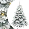 Dirbtinė Kalėdų eglutė su 150 LED Balta 150 cm PE ir PVC