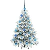 Dirbtinė Kalėdų eglutė su 150 LED Balta 120 cm PE ir PVC