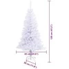 Dirbtinė Kalėdų eglutė su 150 LED Balta 120 cm PVC ir plienas
