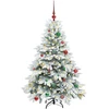Dirbtinė Kalėdų eglutė su 150 LED Balta 150 cm PE ir PVC