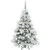 Dirbtinė Sulankstoma Kalėdų Eglutė 120 cm 150 LED Šilta balta