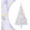 Dirbtinė Kalėdų eglutė su 150 LED Balta 150 cm PVC ir Plienas