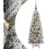 Dirbtinė Kalėdų eglutė su 150 LED s stovu Balta 120 cm