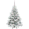 Dirbtinė Kalėdų eglutė su 150 LED Balta 120 cm PE ir PVC