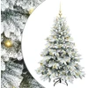 Dirbtinė Kalėdų eglutė su 150 LED Balta 150 cm PE ir PVC