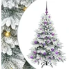 Dirbtinė Kalėdų eglutė su 150 LED Balta 120 cm PE ir PVC
