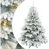 Dirbtinė Kalėdų eglutė su 150 LED Balta 120 cm PE ir PVC