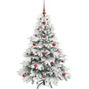 Dirbtinė Kalėdų eglutė su 150 LED Balta 120 cm PE ir PVC