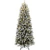 Dirbtinė Kalėdų eglutė su 150 LED lempučių ir sniegu, 120cm