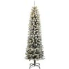Dirbtinė Kalėdų eglutė su 150 LED lempučių ir sniegu, 120cm