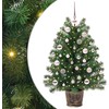 Dirbtinė Kalėdų eglutė su 150 LED s stovu Žalia 95 cm PE ir PVC