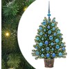Dirbtinė Kalėdų eglutė su 150 LED s stovu Žalia 95 cm PE ir PVC