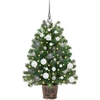 Dirbtinė Kalėdų eglutė su 150 LED s stovu Žalia 95 cm PE ir PVC