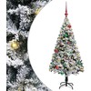 Dirbtinė Kalėdų eglutė Balta 150 cm PVC ir Plienas ir Plastikas