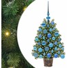 Dirbtinė Kalėdų eglutė su 150 LED s stovu Žalia 75 cm PE ir PVC