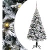 Dirbtinė Kalėdų eglutė Balta 150 cm PVC ir Plienas ir Plastikas