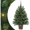 Dirbtinė Kalėdų eglutė su 150 LED s stovu Žalia 95 cm PE ir PVC
