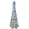 Dirbtinė Kalėdų eglutė su 150 LED s stovu Balta 180 cm PVC